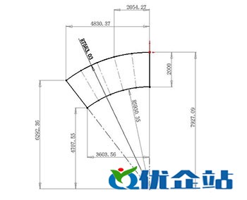  同心大小头展开图